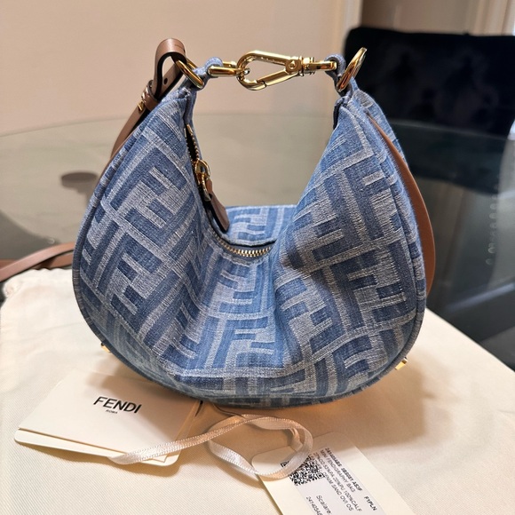 NWT* FENDI Mini Fendigraphy Denim FF bag - Picture 9 of 17